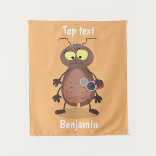 Niedliche Kakerlakenfigur Wandteppich (Vorderseite)