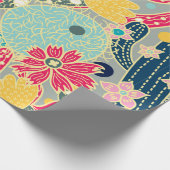 Niedliche Kakteen. Farbvolles nahtloses Muster.  Geschenkpapier (Ecke)