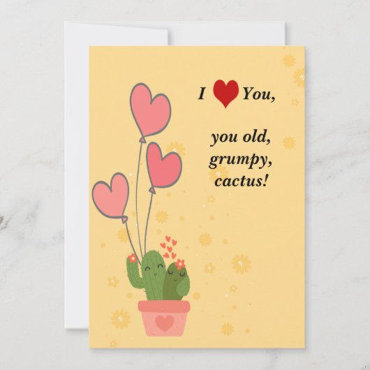 niedliche Kakteen Feiertagskarte (Vorderseite)