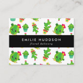 Niedliche Kakteen, grüne Kakteen, Floristrie, Blum Visitenkarte (Vorderseite)