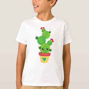 Niedliche Kakteen, grüne Kakteen, Kawaii-Kakteen,  T-Shirt