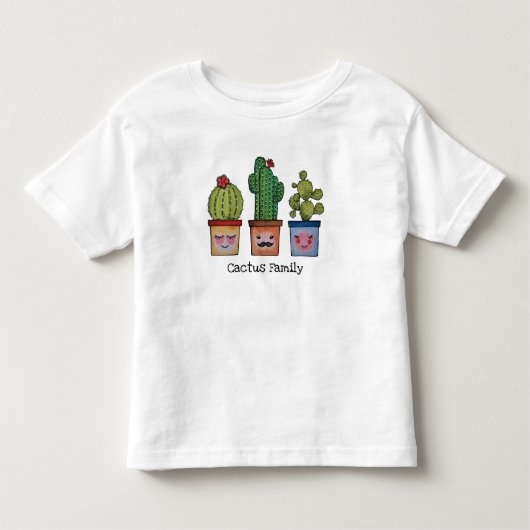 Niedliche Kakteen in Aquarellfarben Kleinkind T-shirt (Vorderseite)