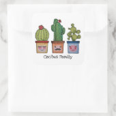Niedliche Kakteen in Aquarellfarben Quadratischer Aufkleber (Tasche)