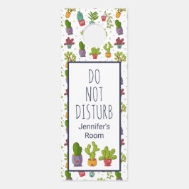 Niedliche Kakteen in Blume Pots nicht stören Türanhänger