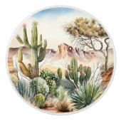 niedliche Kakteen Keramikknauf (Vorderseite)