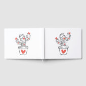 Niedliche Kakteen mit Herz in Grün Gästebuch (Voll)