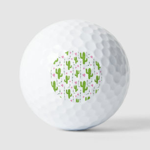 Niedliche Kakteen mit Herz in Grün Golfball