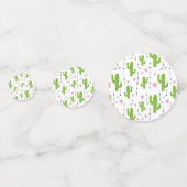 Niedliche Kakteen mit Herz in Grün Konfetti (Rückseiten)