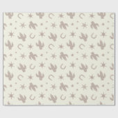 Niedliche Kakteen und Sheriff-Abzeichen Geschenkpapier (Flach)