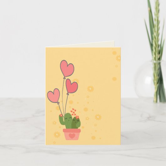 niedliche Kaktus Feiertagskarte (Vorderseite)