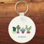 Niedliche Kaktus gepunktete Pflanze Liebe Mein Kak Schlüsselanhänger (Vorderseite)