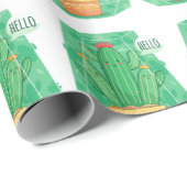 niedliche Kaktus Geschenkpapier (Rolleneckpunkt)