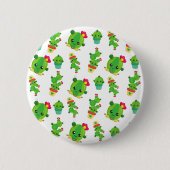 Niedliche Kaktus, grüne Kakteen, Kaktusmuster Button (Vorderseite)