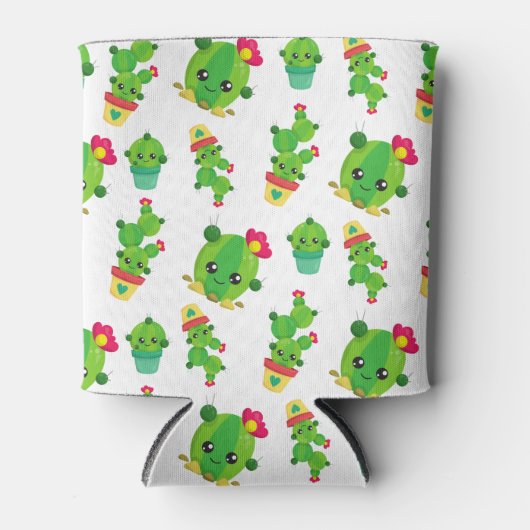 Niedliche Kaktus, grüne Kakteen, Kaktusmuster Dosenkühler (Vorderseite)