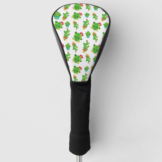 Niedliche Kaktus, grüne Kakteen, Kaktusmuster Golf Headcover (Vorderseite)
