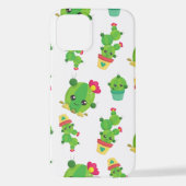 Niedliche Kaktus, grüne Kakteen, Kaktusmuster iPhone Hülle (Rückseite)
