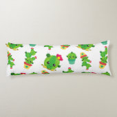 Niedliche Kaktus, grüne Kakteen, Kaktusmuster Seitenschläferkissen (Rückseite)