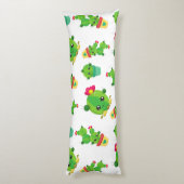 Niedliche Kaktus, grüne Kakteen, Kaktusmuster Seitenschläferkissen (Rückseite (Vertikal))