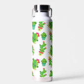 Niedliche Kaktus, grüne Kakteen, Kaktusmuster Trinkflasche (Vorne)