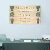 Niedliche Kaktus Hochzeit Banner (Messeveranstaltung)