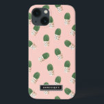 Niedliche Kaktus im Muster "Herzstücke" individuel iPhone 13 Hülle<br><div class="desc">Niedlicher und moderner iPad Minikoffer mit grünen Kakteen in bemalten Herztöpfen mit rosa Hintergrund. Dieser personalisierte Fall wird als Geschenk perfekt sein.</div>