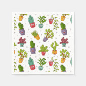 Niedliche Kaktus Nature Succulents Pattern Fun Serviette (Vorderseite)