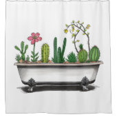 Niedliche Kaktus-Pflanze Duschvorhang (Vorderseite)