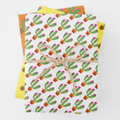 Niedliche Kaktus Pflanze, kundenspezifische Packpa Geschenkpapier Set (Beispiel)