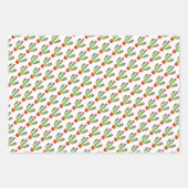 Niedliche Kaktus Pflanze, kundenspezifische Packpa Geschenkpapier Set (Vorderseite)