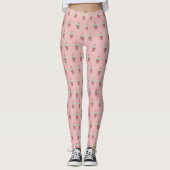 Niedliche Kaktus-Pot-Pflanze Blühen botanisches Mu Leggings (Vorderseite)