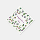 Niedliche Kaktus Sukkulente gepolsterte Pflanze Ha Serviette (Ecke)