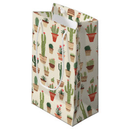 Niedliche Kaktus-Tasche - Klein, glänzend Kleine Geschenktüte