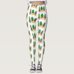 Niedliche Kaktus-Trio-Cartoon-Darstellung Leggings