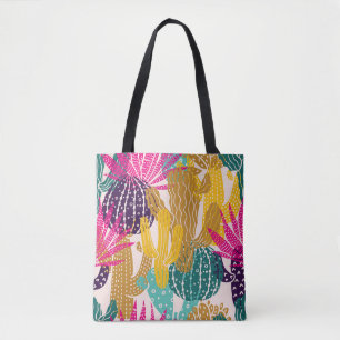 Niedliche Kaktus Vintag Nahtlose Illustration. Tasche