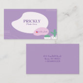 Niedliche Kaktus Visitenkarte (Vorne/Hinten)