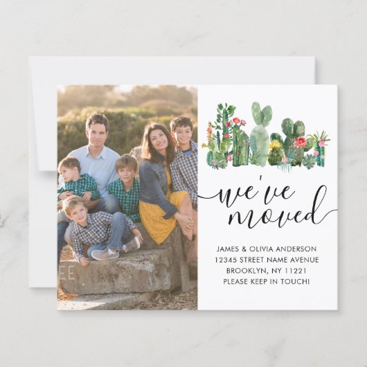 Niedliche Kaktus Wir bewegten Foto bewegende Ankün (Vorderseite)