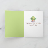 Niedliche Kaktus zum 77. Geburtstag Karte (Innenseite)