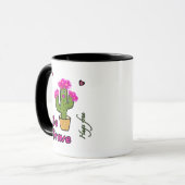 Niedliche Kaktusfrau Tasse (Vorderseite Links)