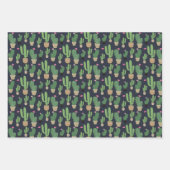 Niedliche Kaktusmuster Geschenkpapier Set (Vorderseite 3)