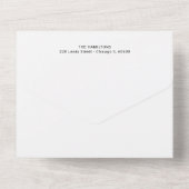 Niedliche Kalligrafie Foto Geburtshaus-Karten All In One Einladung (Rückseite)