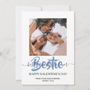 Niedliche Kalligrafie Happy Galentines Day bestie Feiertagskarte