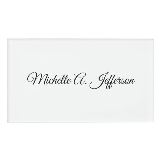 Niedliche Kalligrafie Kreative Trendy Individuelle Namenschild (Vorderseite)