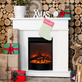 Niedliche Kalligrafie-Script pink grün Kleiner Weihnachtsstrumpf