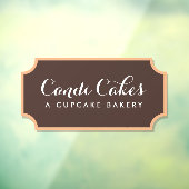 Niedliche Kalligraphie-Bäckerei Fensteraufkleber (Blatt 3)