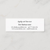 Niedliche Kalligraphie Treuekarte (Rückseite)