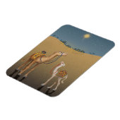 Niedliche Kamele in Bethlehem Weihnachtsmagneten Magnet (Linke Seite)