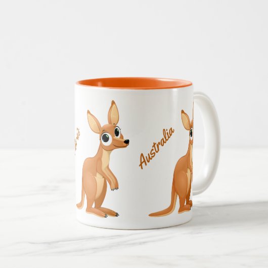 Niedliche Kangaroo-benutzerdefinierte Tasse (VorderseiteRechts)