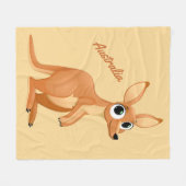 Niedliche Kangaroo-Decke Fleecedecke (Vorderseite (Horizontal))