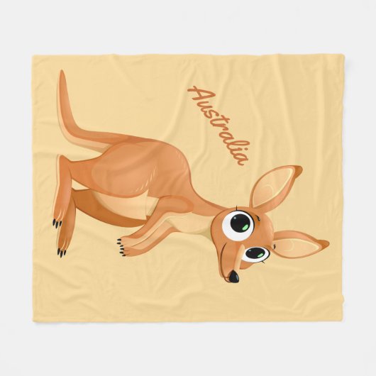 Niedliche Kangaroo-Decke Fleecedecke (Vorderseite (Horizontal))