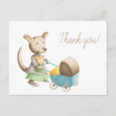 Niedliche Kangaroo Kinderdusche Vielen Dank Postkarte (Vorderseite)